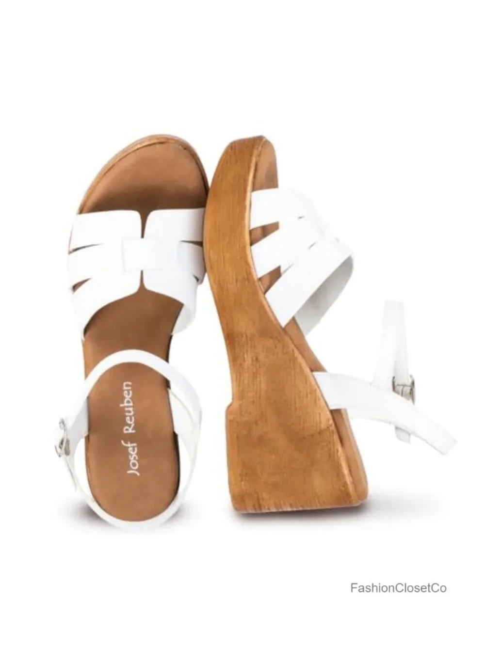 Women's Wedge Sandals with Adjustable Ankle Strap, Cushioned Comfort Insole,